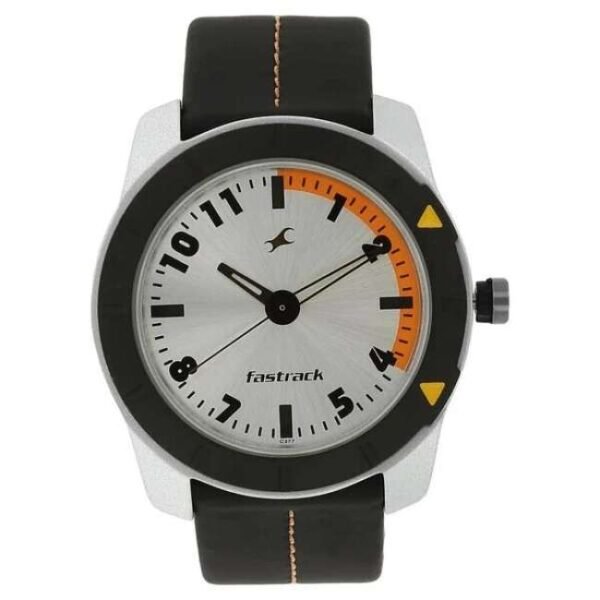 Fastrack Men Silver Dial Quartz Watch -3015AL01