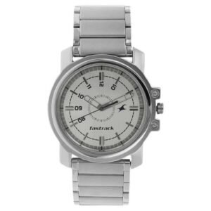 Fastrack Men White Dial Quartz Watch -3039SM01