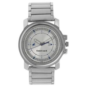 Fastrack Men Silver Dial Quartz Watch -3039SM03