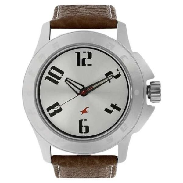 Fastrack Men Silver Dial Quartz Watch -3075SL03