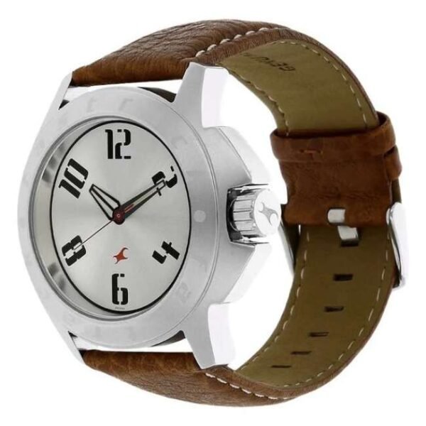 Fastrack Men Silver Dial Quartz Watch -3075SL03