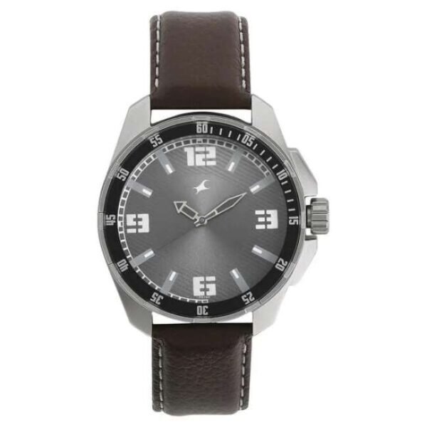 Fastrack Men Grey Dial Quartz Watch -3084SL02
