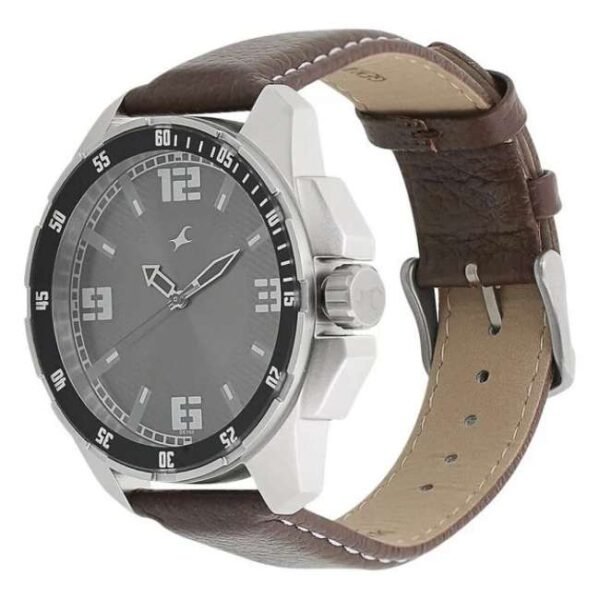 Fastrack Men Grey Dial Quartz Watch -3084SL02