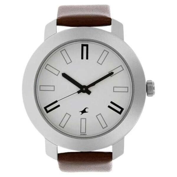 Fastrack Men White Dial Quartz Watch -3120SL01
