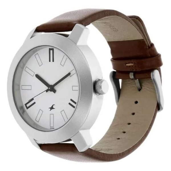 Fastrack Men White Dial Quartz Watch -3120SL01