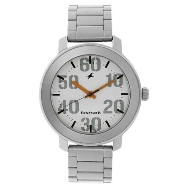 Fastrack Men White Dial Quartz Watch -3121SM01