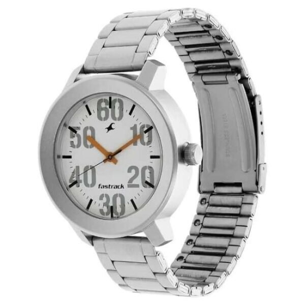 Fastrack Men White Dial Quartz Watch -3121SM01