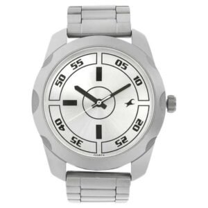 Fastrack Men Silver Dial Quartz Watch -3123SM02