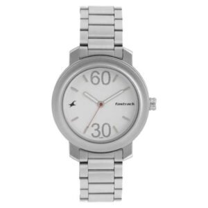 Fastrack Men Silver Dial Quartz Watch -3222SM01