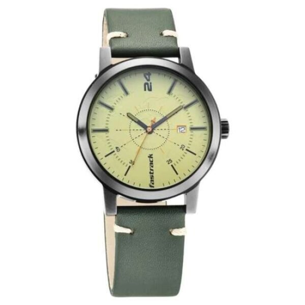 Fastrack Tripster Men Green Dial Quartz Watch -3245NL01