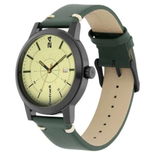 Fastrack Tripster Men Green Dial Quartz Watch -3245NL01