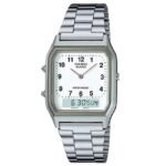 Casio Unisex White Dial Quartz Watch -AD02
