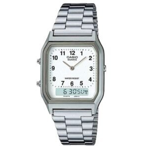Casio Unisex White Dial Quartz Watch -AD02