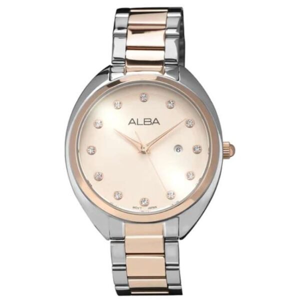 Alba Pink Dial Quartz Watch -AH7CT8X1