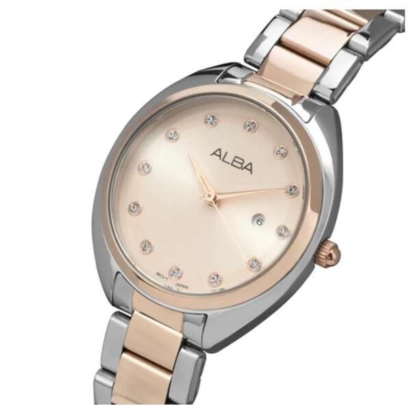 Alba Pink Dial Quartz Watch -AH7CT8X1