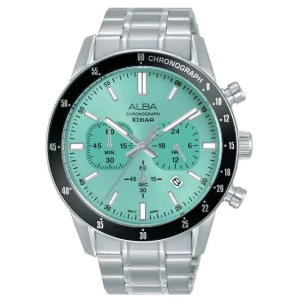 Alba Green Dial Chronograph Watch -AT3J83X1