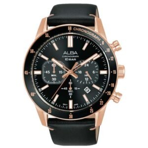 Alba Black Dial Chronograph Watch -AT3J84X1