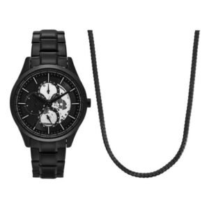 Armani Exchange Analog Watch for Men With Necklace - AX7160SET