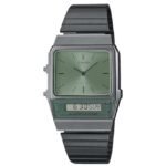 Casio Unisex Green Dial Analog-Digital Watch -D304