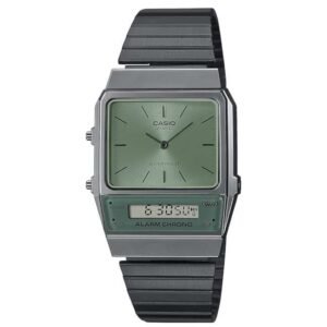 Casio Unisex Green Dial Analog-Digital Watch -D304