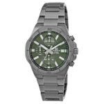 Casio Men Green Dial Chronograph Watch -ED586