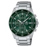 Casio Men Green Dial Chronograph Watch -ED614