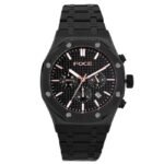 Foce Chronograph Black Dial Metal Belt Watch Analog Watch - For Men Fc11643Gb8