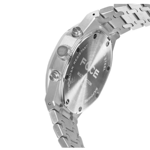 Foce Chronograph Grey Dial Metal Belt Watch For Men-Fc11643Ggr3
