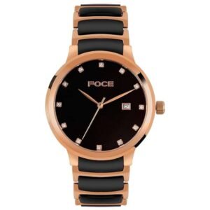 Foce Multifunction Black Dial Metal Analog Watch - For Men Fc11648Grg8