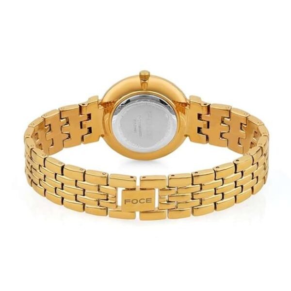 Foce Analog White Dial Metal Belt Analog Watch - For Women Fc11651Lg1