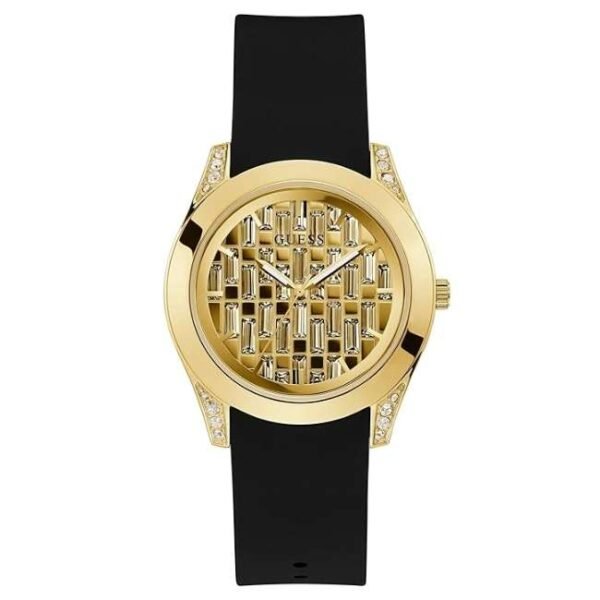 Guess Women Clarity Gold Dial Quartz Watch-GW0109L1