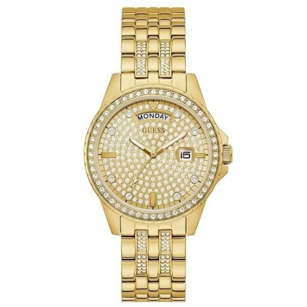 Guess Women Gold Dial Quartz Watch-GW0254L2