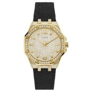 Guess Women Shimmer Gold Dial Quartz Watch-GW0408L2