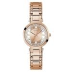 Guess Women Crystal Clear Rose Gold Dial Quartz Watch-GW0470L3