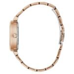 Guess Women Crystal Clear Rose Gold Dial Quartz Watch-GW0470L3