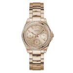 Guess Women Ritzy Rose Gold Dial Chronograph Watch-GW0685L3