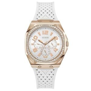 Guess Women Zest White Dial Chronograph Watch-GW0694L3