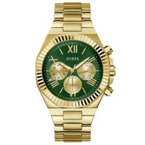 Guess Men Equity Green Dial Chronograph Watch-GW0703G2