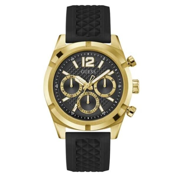 Guess Men Resistance Black Dial Chronograph Watch-GW0729G2