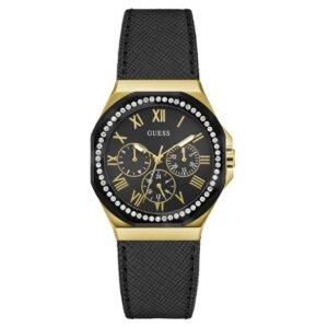 Guess Women Glaze Black Dial Quartz Watch-GW0753L4