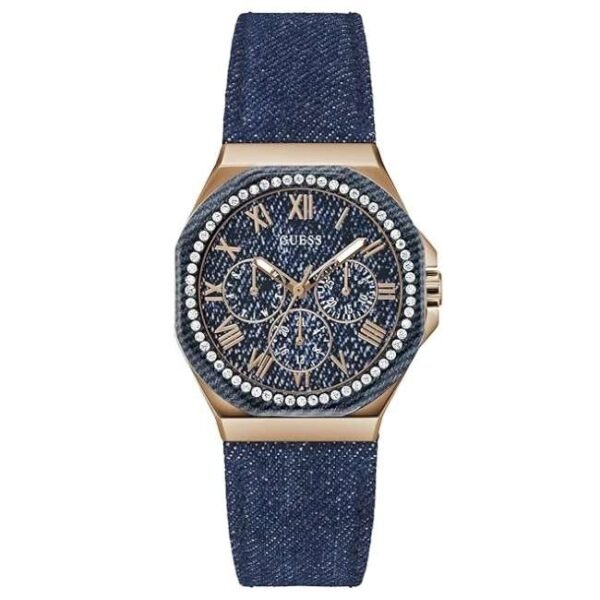 Guess Women Glaze Blue Dial Quartz Watch-GW0753L5