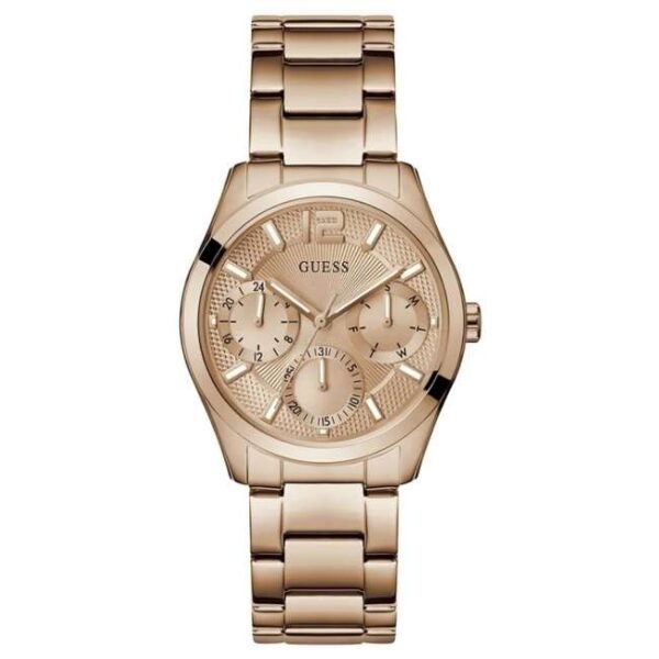 Guess Women Zoe Rose Gold Dial Quartz Watch-GW0760L3