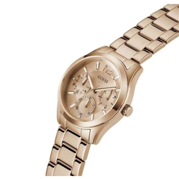 Guess Women Zoe Rose Gold Dial Quartz Watch-GW0760L3