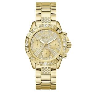 Guess Women Majesty Gold Dial Quartz Watch-GW0771L2