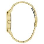 Guess Men Badge Gold Dial Quartz Watch-GW0782G1