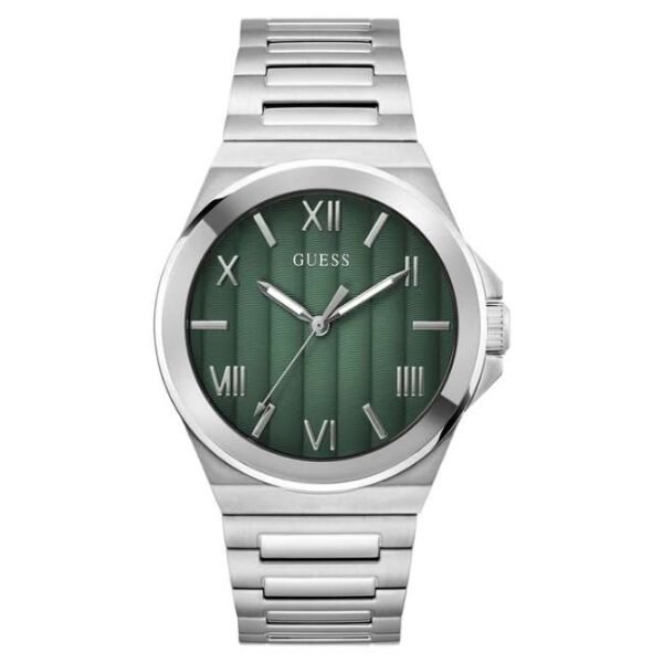 Guess Men Vinyl Green Dial Quartz Watch-GW0789G1