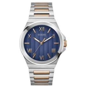 Guess Men Vinyl Blue Dial Quartz Watch-GW0789G4