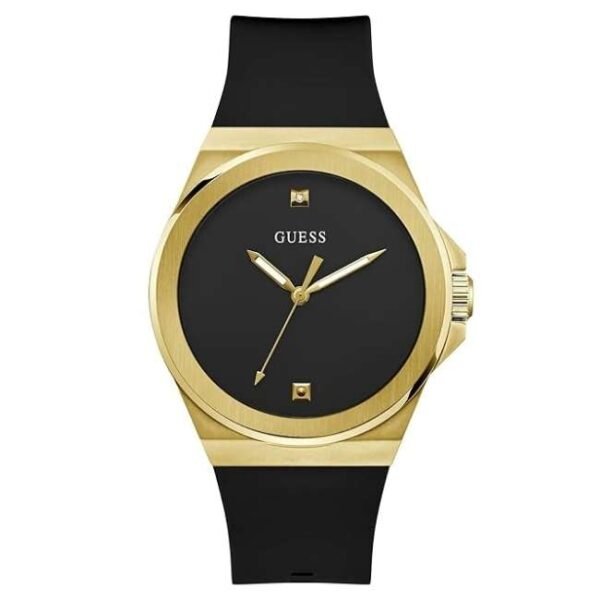 Guess Men Vinyl Black Dial Quartz Watch-GW0790G1