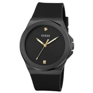 Guess Men Vinyl Black Dial Quartz Watch-GW0790G2