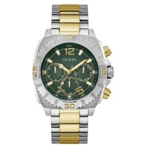 Guess Men Traction Green Dial Chronograph Watch-GW0800G1